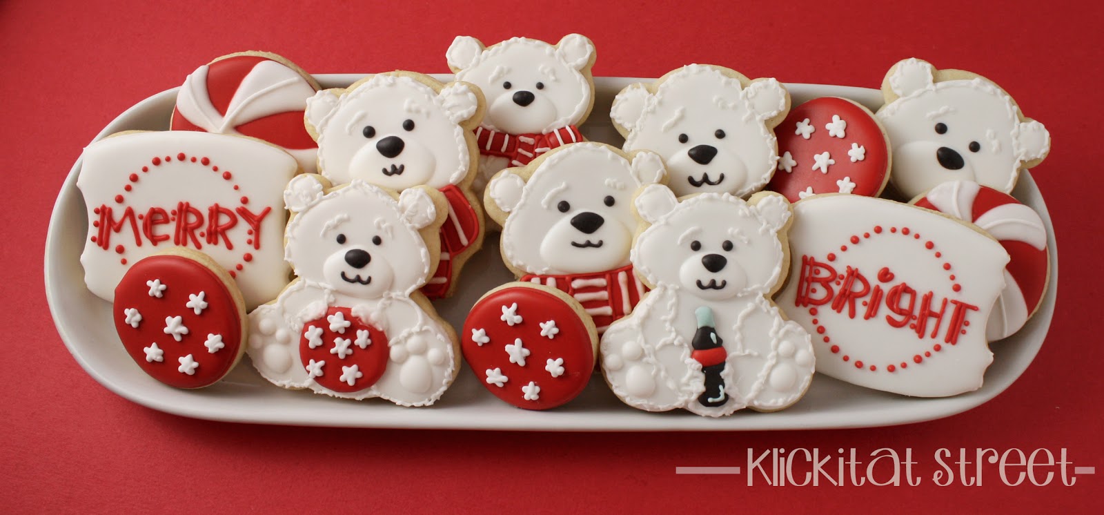 KlickitatStreet Coca Cola Polar Bears Cookie Platter
