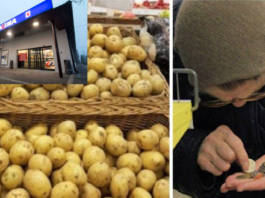 Vai valstī ir tik milzīga nabadzība? Pesnionāre veikalā par pēdējāk kapeikām spēj nopirkt tikai vienu kartupeli!